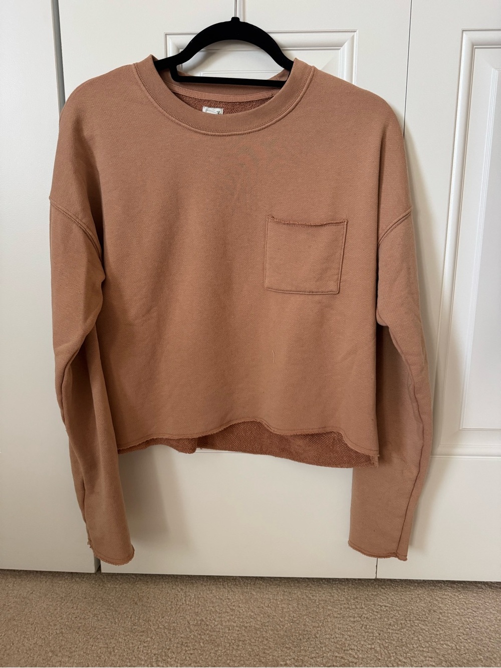 Aerie Cropped Pocket Sweatshirt Size Medium